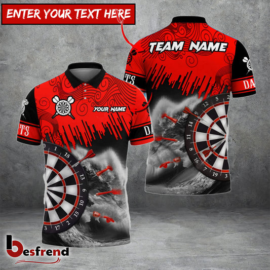 Besfrend Darts Seawave Personalized Name Team Name 3D Shirt