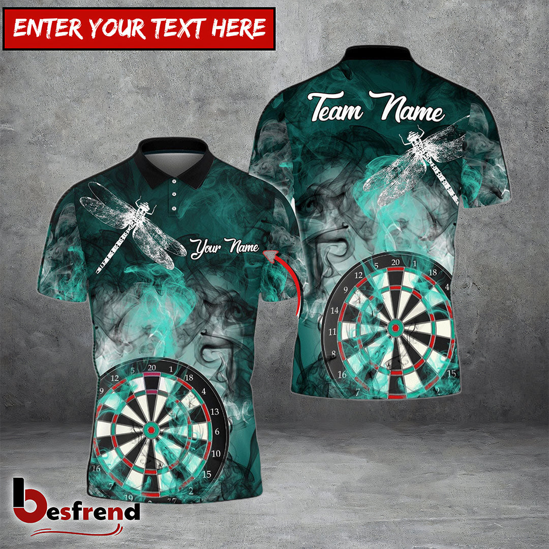 Besfrend Darts Smoke Dragonfly Personalized Name Team Name 3D Shirt