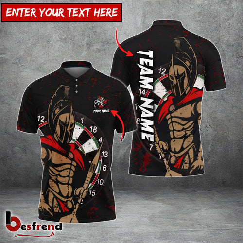 Besfrend Darts Spartan Personalized Name Team Name 3D Shirt