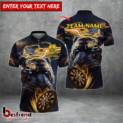 Besfrend Darts Storm Tiger Personalized Name Team Name 3D Shirt