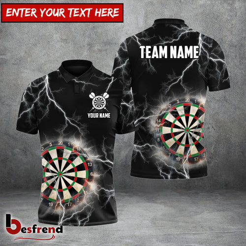Besfrend Darts Thunder Lightning Personalized Name And Team Name Shirt