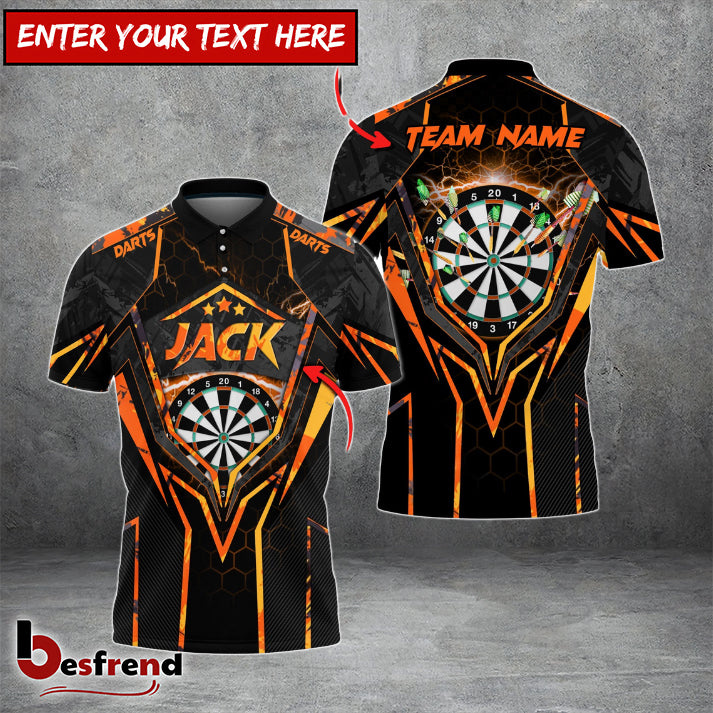 Besfrend Darts Thunder Personalized Name Team Name 3D Shirt