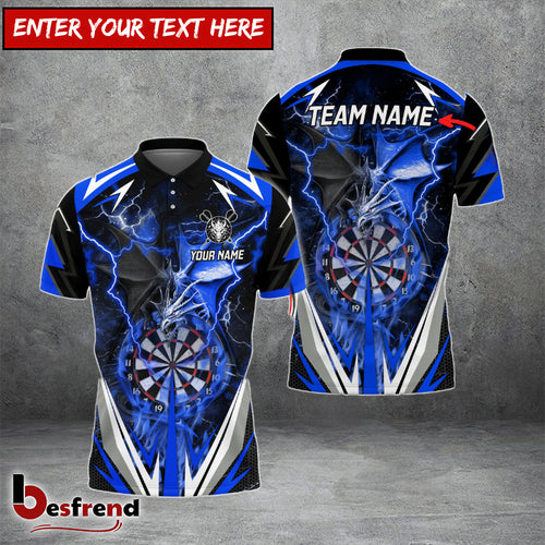 Besfrend Darts Thunder Space Dragon Personalized Name Team Name 3D Shirt