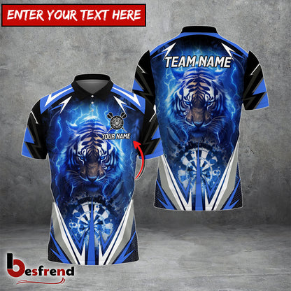 Besfrend Darts Thunder Tiger Personalized Name Team Name 3D Shirt