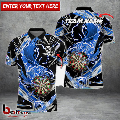 Besfrend Darts Thunder Wind Aura Personalized Name Team Name 3D Shirt
