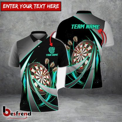 Besfrend Darts Tornado Pattern Personalized Name Team Name 3D Shirt