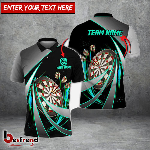 Besfrend Darts Tornado Pattern Personalized Name Team Name 3D Shirt