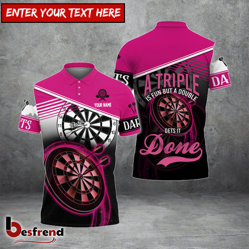 Besfrend Darts Triple Is Fun Personalized Name 3D Shirt