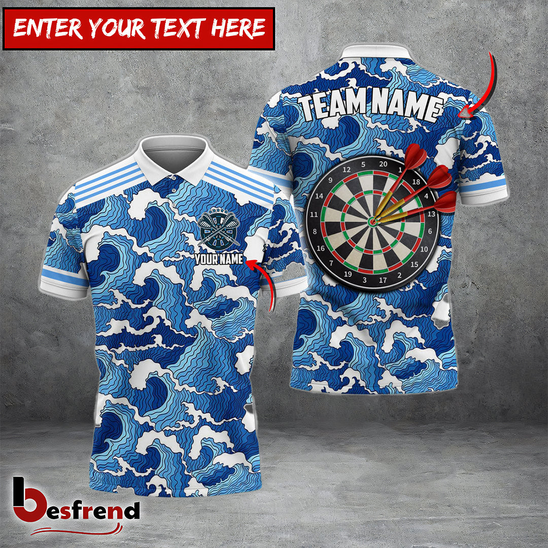 Besfrend Darts Tsunami Personalized Name Team Name 3D Shirt