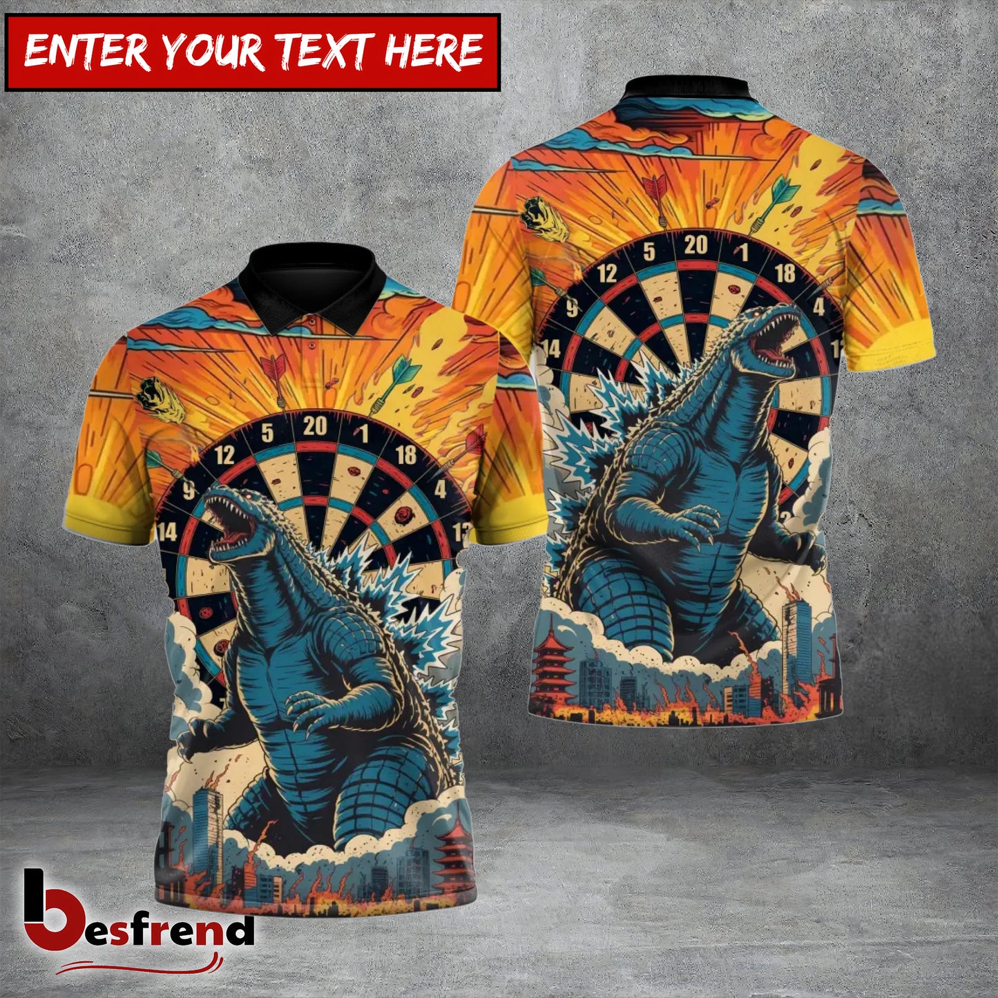 Besfrend Dartzilla Monster Strike 3D Shirt