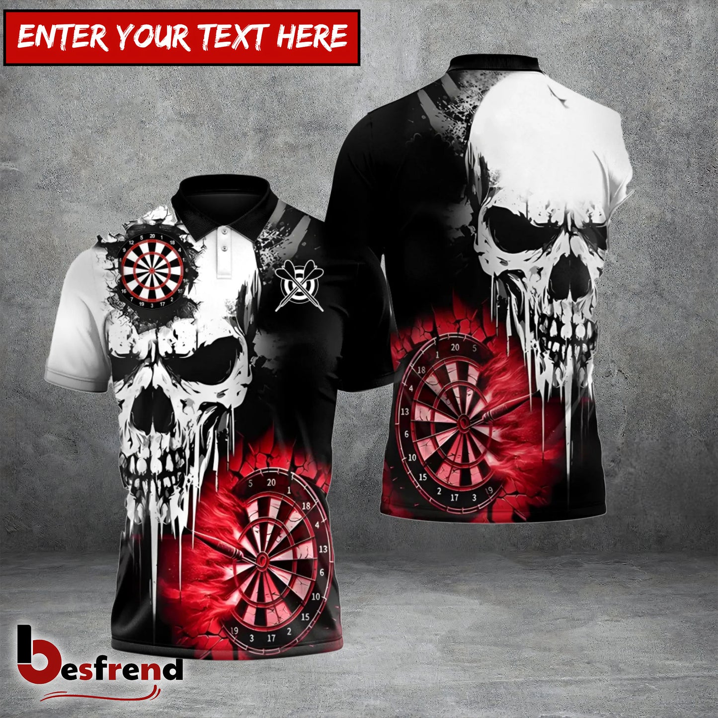 Besfrend Dead Aim Skull Dart 3D Shirt