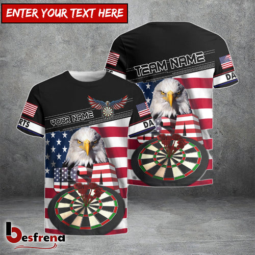 Besfrend Eagle Dart DartBoard Personalized Name Team Name 3D Shirt