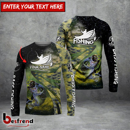Besfrend Fishing Bass Skin Customize Name 3D Shirts