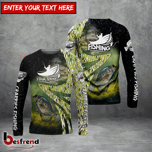 Besfrend Fishing Crappie Skin Customize Name 3D Shirts