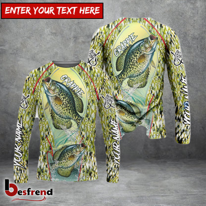 Besfrend Fishing Crappie Skin R Customize Name 3D Shirts
