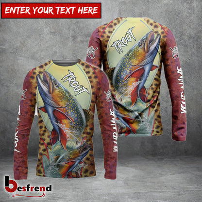Besfrend Fishing Trout Customize Name 3D Shirts