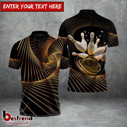 Besfrend Golden Energy Bowling 3D Shirt