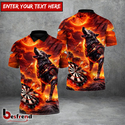 Besfrend Hellfire Wolf Darts 3D Shirt