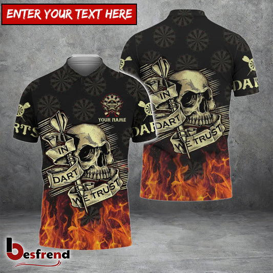 Besfrend In Dart We Trust Personalized Name 3D Shirt