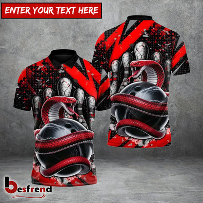 Besfrend Inferno Snake Bowling Polo Custom Team Shirt