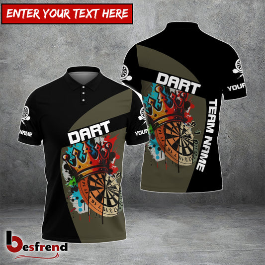 Besfrend King Of Dart Personalized Name 3D Shirt