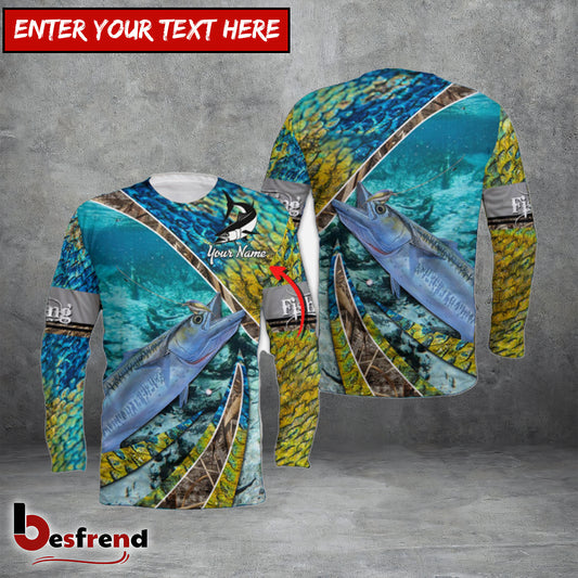 Besfrend Kingfish Skin And Camo Fishing Cool Customize Name 3D Shirts