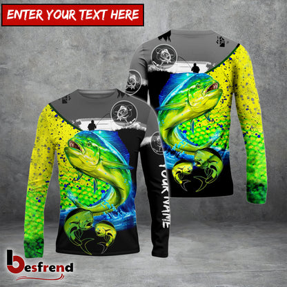 Besfrend Mahi Mahi Fishing Customize Name 3D Shirts