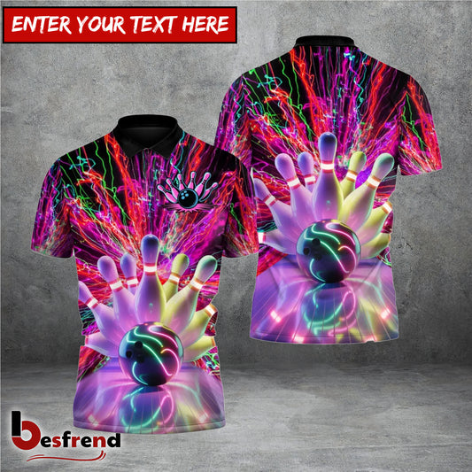 Besfrend Neon Bowling Warrior 3D Shirt