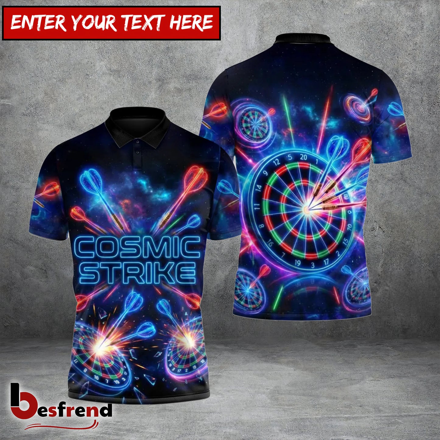 Besfrend Neon Nova Shot Darts 3D Shirt