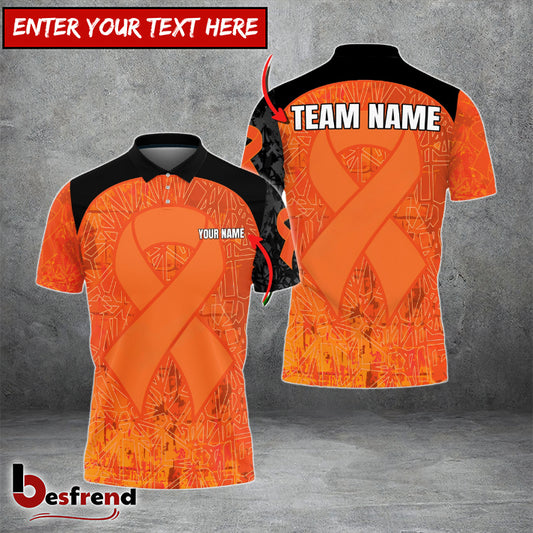 Besfrend Orange Darts Breast Cancer Personalized Name Team Name 3D Shirt