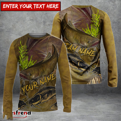 Besfrend Personalized Flathead Catfish Fishing Jerseys Catfish Scales  Long Sleeve Fishing Shirts