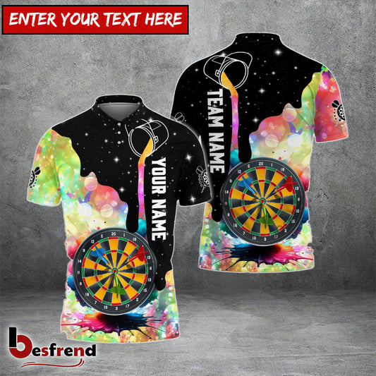 Besfrend Rainbow Color DartBoard Personalized Name Team Name 3D Shirt
