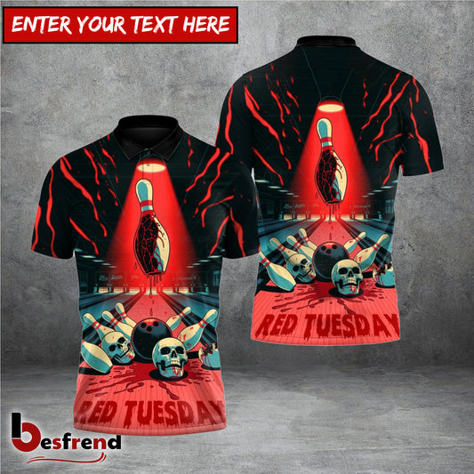 Besfrend Red Tuesday Horror Bowling 3D Shirt