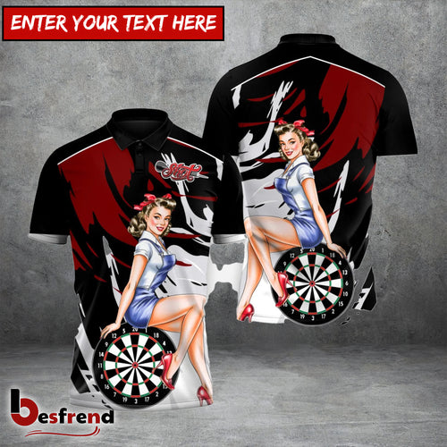 Besfrend Retro Dart Diva Pin-Up Performance 3D Shirt