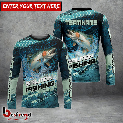 Besfrend Salmon Fishing Aqua Strike Custom Name  Team Name 3D Shirts