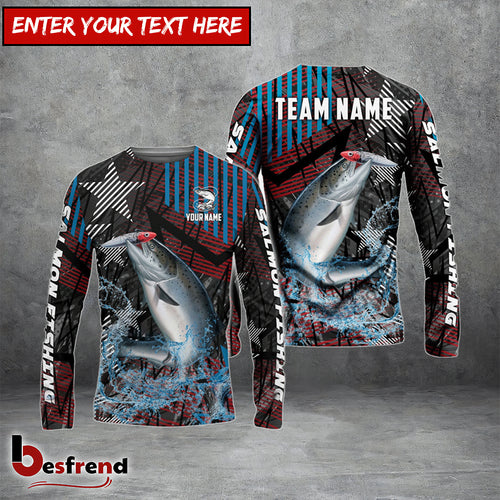 Besfrend Salmon Fishing Rising Star Custom Name  Team Name 3D Shirts