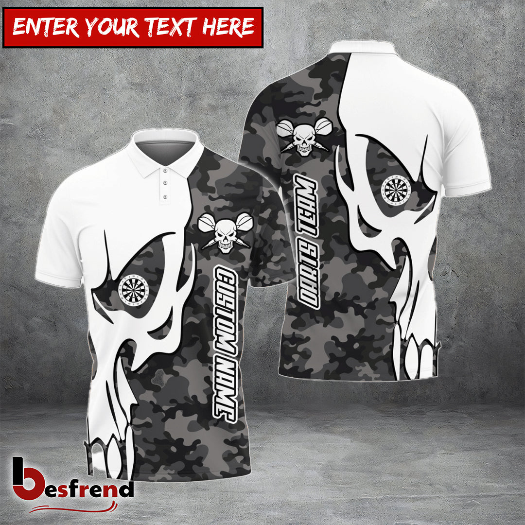Besfrend Skull Dartboards Customized Name Team Name 3D Unisex Shirt