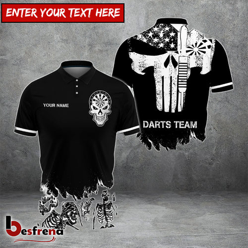 Besfrend Skull Skeletons Black White Version Custom Darts Shirts