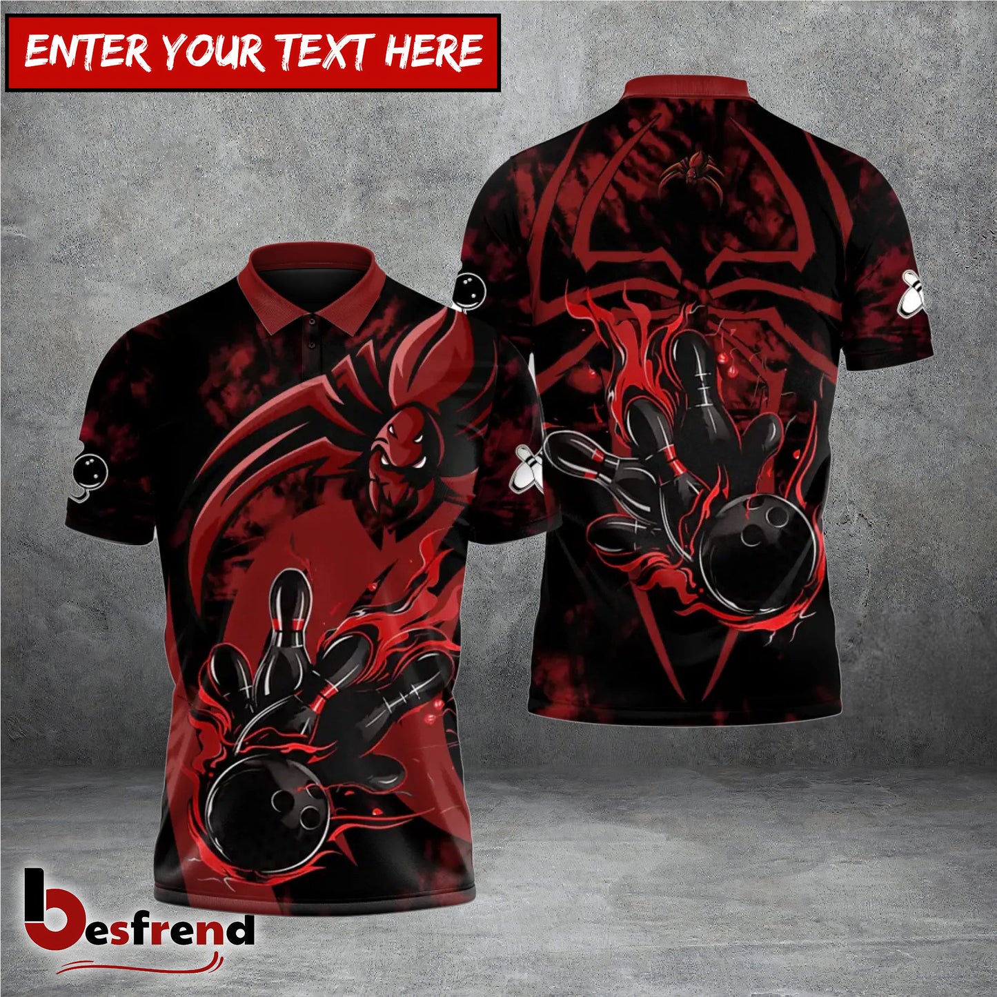 Besfrend Spider Bowling 3D Shirt