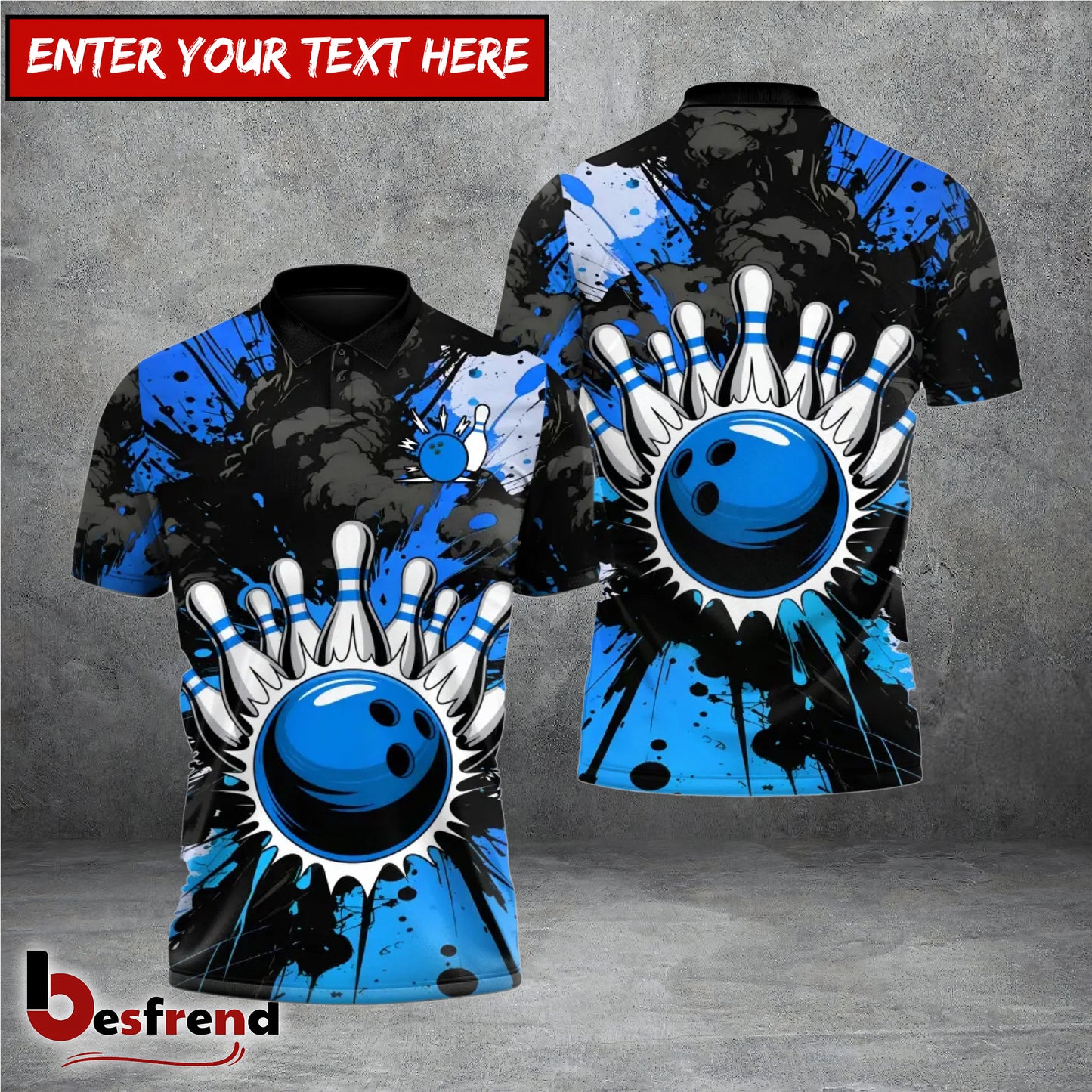 Besfrend Storm Splash Bowling 3D Shirt