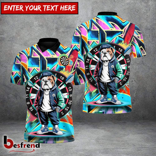 Besfrend Street Bulldog Graffiti Darts 3D Shirt