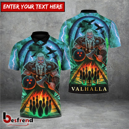 Besfrend Strike of Valhalla Viking Thunder Bowling 3D Shirt