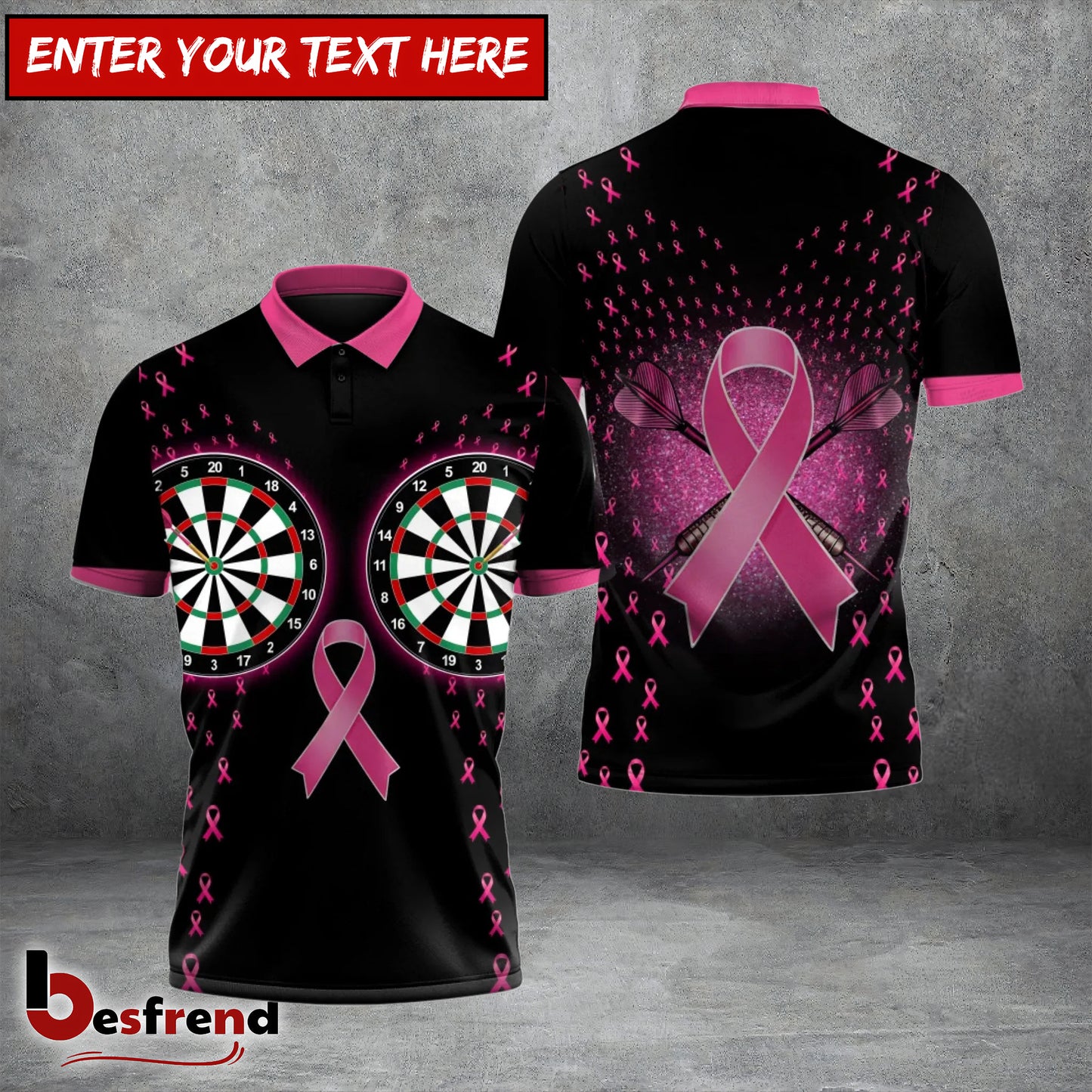 Besfrend Strong in Pink Darts 3D Shirt