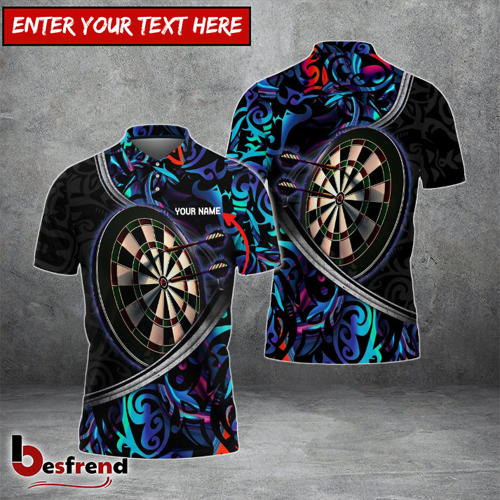 Besfrend Tattoo Color Darts Personalized Name Team Name 3D Shirt