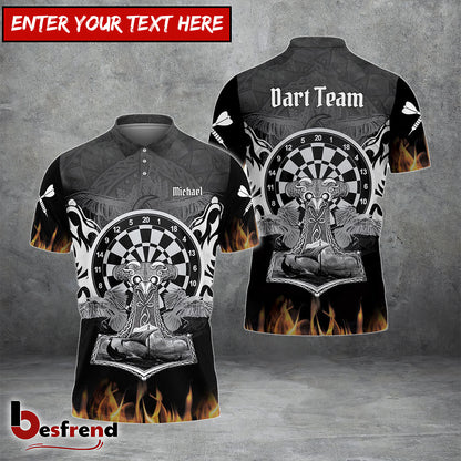 Besfrend Viking Ship Fire Flame Custom Darts Shirts