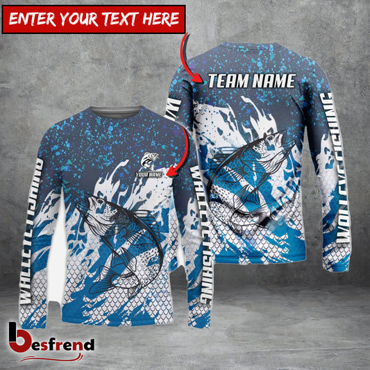 Besfrend Walleye Fishing Bluefin Sport Custom Name  Team Name 3D Shirts