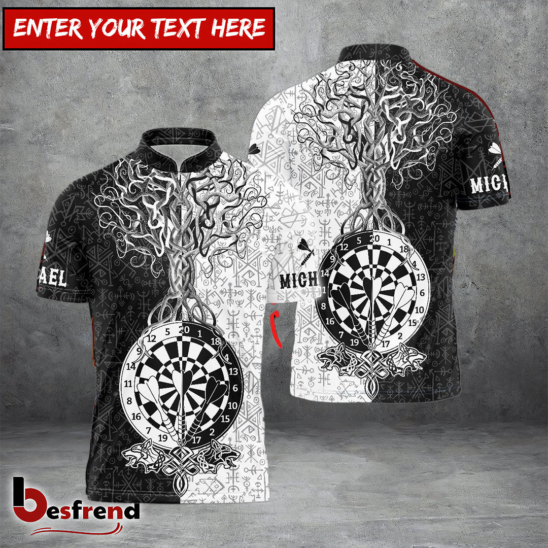 Besfrend Warrior Viking Black White Custom Darts Shirts