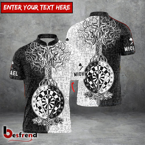 Besfrend Warrior Viking Black White Custom Darts Shirts