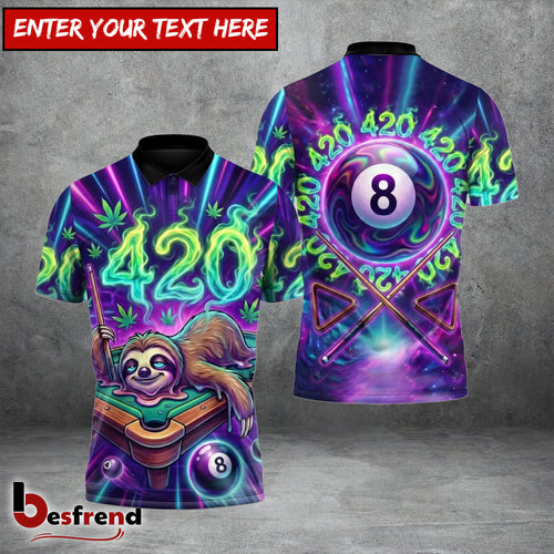 Besfrend  420 Sloth Vibes Billiards 3D Shirt