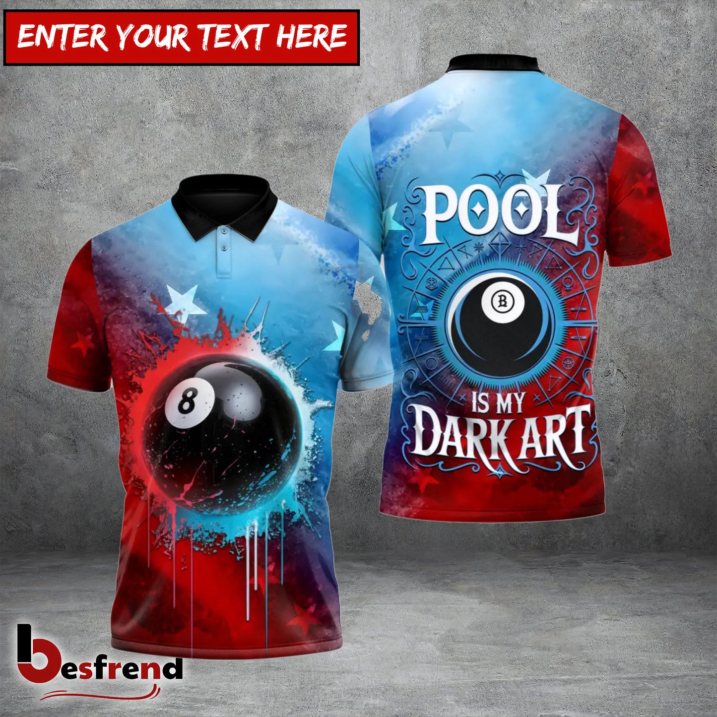 Besfrend  8 Ball Sovereign Billiards 3D Shirt